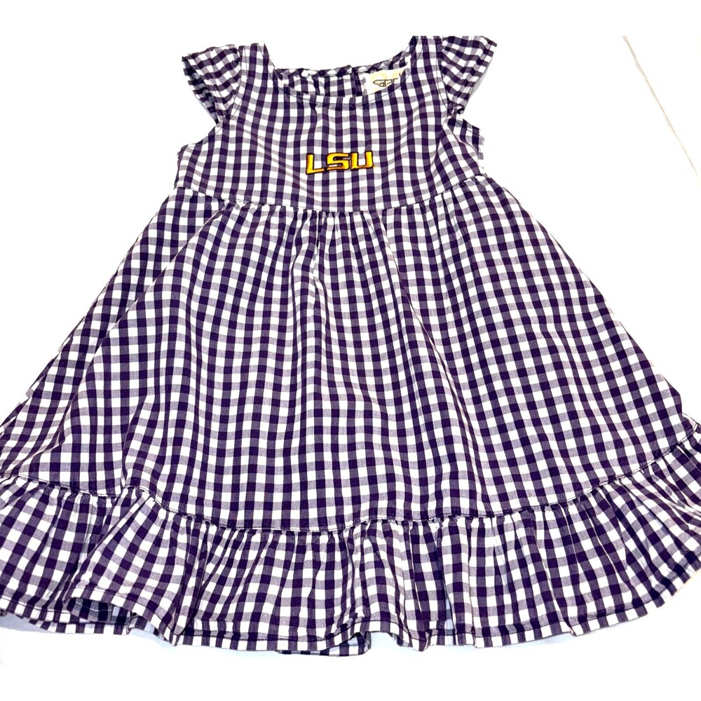 LSU Girl's Dress / Sz 3T / Purple White Gold / Plaid / LSU Tigers / SEC